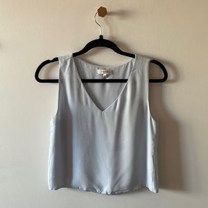 Light Blue Crop Babaton Blouse from Aritzia